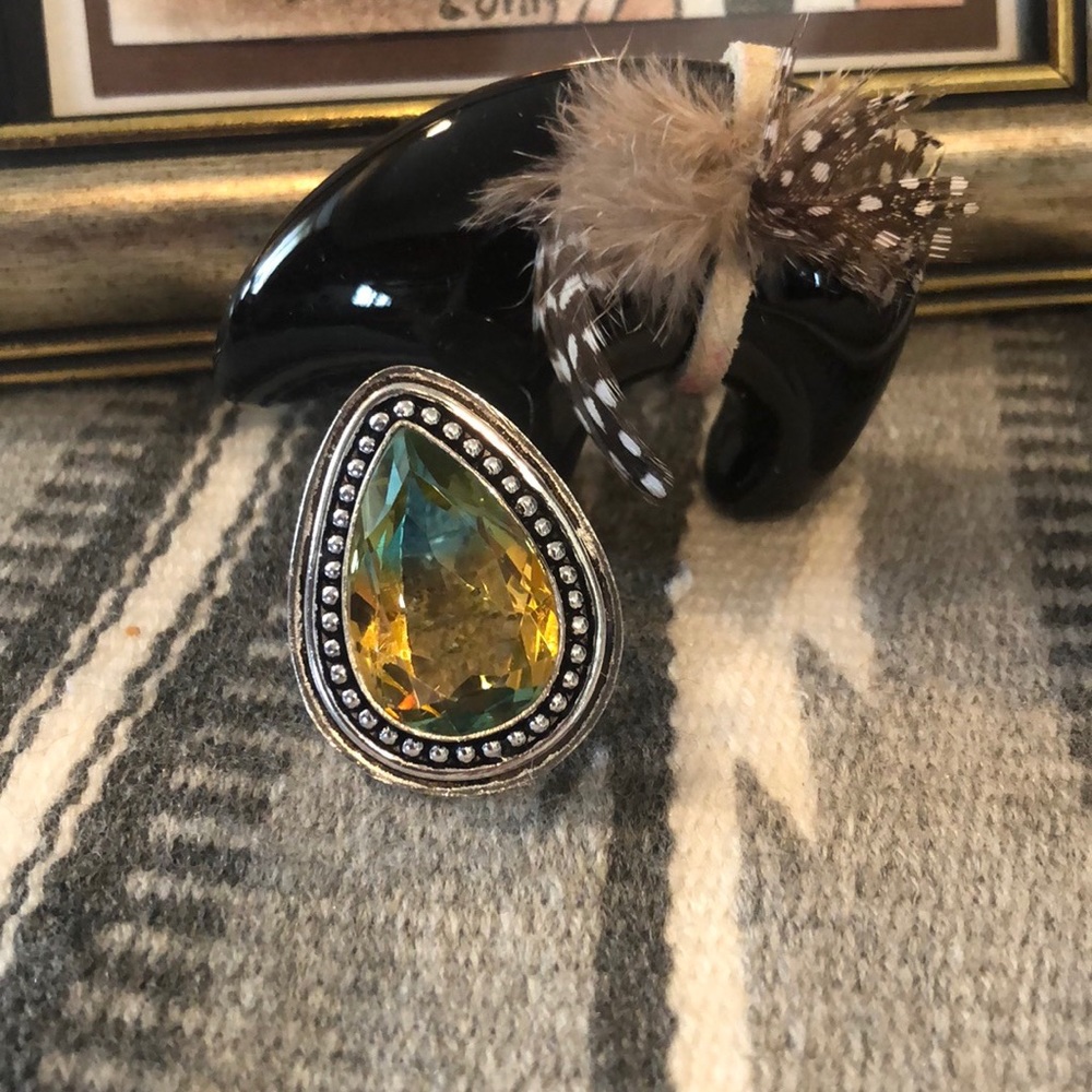 Multi Colored Stone Ring - image 1